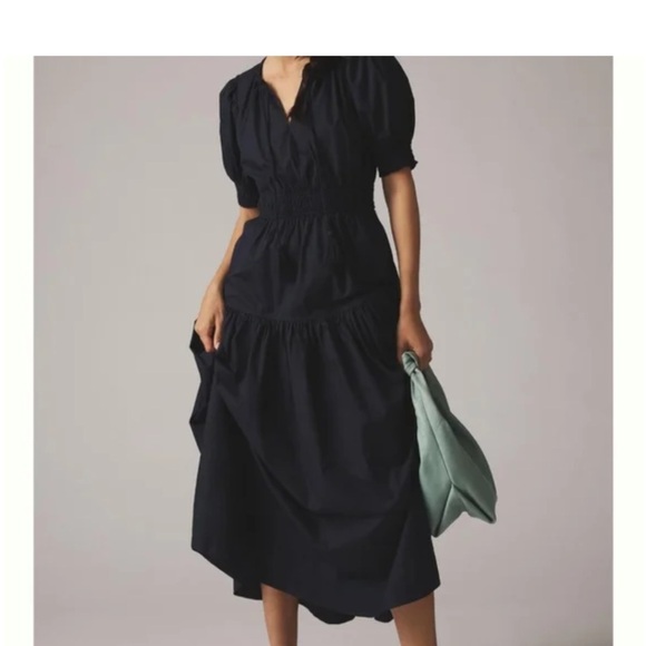 Moon River Navy peek a boo back Maxi Dress - Picture 1 of 5